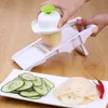 Vegetabilisk fruktskivor Grater cutter peeler multifunktionell potatisskalare morot lök avloppskorg köksredskap tillbehör 210317