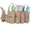 10 styles en gros coton lin oreilles de lapin de pâques panier sac pour emballage cadeau sac à main