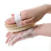 Natural Long Wooden Bristle Body Brush Massager Soft Brushes Bath Shower Back Spa Scrubber