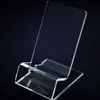 Transparent Acrylic Display Stands Mounts Laser-cut Clear Countertop Show Racks Universal Holders with Protective Films for Batteries and up to 6 Inch Cell Phones