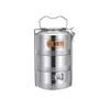 Grote 2 3 4 Layer Rvs Thermos Lunchbox Draagbare Thermische Isolatie Voedsel Container Kantoor Picknick Bento Lekvrij 210709