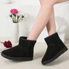 ugly shoes Australian boots women ug winter warm furry satin snow boot ankle booties fur leather outdoors Bowtie shoe Eur36-41 US5-US10