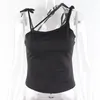 Camis Backless Black Tank Top Dames Bandage Corset Tops Zomer Vrouw Y2K Kleding Camisole Casual Party Streetwear 210517