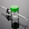 Ensemble de collecte de Nectar en verre de 10mm, pour fumer avec pointe en acier inoxydable, Clip Micro NC Keck Clip, récipient en Silicone de 10ml, narguilé