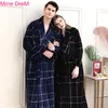 Women S Sleep abbigliamento lungo accappatoio in flanella da donna inverno a pianta calda abita accogliente kimono abiti da vestia