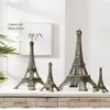 Vintage Design Métal Artisanat 3D Paris Tour Eiffel Métallique Modèle Bronze Couleur Maison Ornement pour Anniversaire Événement Tir Prop De Mariage Décoration Fournitures
