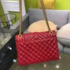 10A Fashion Borsa a busta trapuntata a catena di alta qualità borsa a tracolla da donna beige con numero di serie in pelle di vitello di grandi dimensioni genuine1th