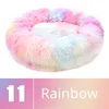 Lit rond en peluche pour chien, tapis de maison, couchage chaud d'hiver pour chats, nid doux et Long, coussin pour animaux de compagnie, fournitures portables pour animaux de compagnie