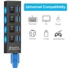 USB -Hub 30 Splitter47 Port Multipler Expander 20USB -Daten mit individuellen Einschaltlichtlichtern für Laptop -PC -Computer MOBIL9912272