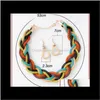 Collana Desigenr Bohimian Parure di gioielli Corda tessitura Orecchini fatti a mano Collane per le donne Moda di consegna a goccia 2021 Uvimt