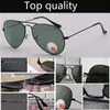 Top Quality Pilot eyeglass Glass Lenses Polarized Sunglasses Men Women Metal Frame gafas de sol hombre