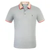 Tasarımcı şerit polo gömlek t shirt yılan polos arı çiçek erkek yüksek sokak moda at polo lüks tshirt 369