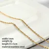 Pendant Necklaces Gesture Geometry Necklace For Women Collars Long Chains Stainless Steel Link Gold Round Choker Female Woman's