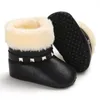 Autumn Winter Children Boots Baby Girl Pu Boots Casual Shoes First Walkers Newborn Cute Non-slip Soft Sole Shoe G1023