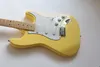 Guitare électrique ST Couleur jaune crème Touche en érable Chrome Hardware