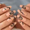 False Nails Nude Color Artificial Ballerina Nail Art Tips Snake Pattern Fake Long High Quality