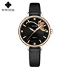 WWOOR Watches For Women Fashion Black Quartz Watch Top Brand Luxury Daimond Ladies Dress Wrist Watches Relogio Feminino 210527