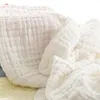 毛布6レイヤー竹の綿の赤ちゃんを受け取る毛布幼児の子供スワドルラップ眠っている暖かいキルトベッドカバーモスリンベビーカーブランク