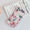 Retro Flowers Phone Cases For iPhone 13 12 11 Pro Max 7 8 plus XR XS Case Soft TPU Matte Floral Shell Back Cover