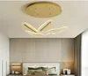 Modern Gold Chandelier Petal-Shaped Living room Villa Duplex Building Large Home Hall Nordic Restaurant Lighting