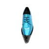 Metal Toe mens chaussures formelles en cuir véritable oxford pour hommes chaussures habillées italiennes chaussures de mariage Blue Snake Skin Print brogues