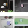 Relógios de parede Creative Bathroom Supção Redondo Pendurar Pulso Impermeável Cozinha Decoração de Casa Adesivos Vidro