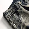 Mäns jeans mode män målade denim byxor flera färger sretch tryckta byxor för manlig storlek 29-42