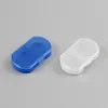 500pcs Portable Travel Mini Plastic Pill Box Medicine Case 2 Compartments Jewelry Bead Parts Organizer Storage Box