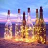Strängar sträng led vinflaska med kork 20 lampor batteri för fest julbröllop bar dekor girland