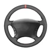 Coprivolante Coprivolante cucito a mano in pelle scamosciata nera con pennarello rosso per - Classe S W220 S500 S600 S430 S350 2004 2005 2006