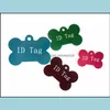 Tag, id levert home gardenendog tag metalen blanco militaire huisdier id-kaart aluminiumlegering leger hond tags geen ketting gemengde kleuren dalen levering 2021