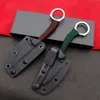 I lager!! Straight Kniv D2 Stone Wash Blade Full Tang Halsbandsledning Handtag Fasta bladknivar med Kydex
