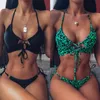 2021 Sexy mulheres cintura alta biquíni maiô swimwear feminino bandeau tanga brasileiro biquini conjunto maiô