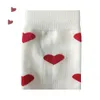 7 pais / grup kadın çorap sevimli aşk kalp pamuk çorap Harajuku vintage kadın komik mutlu roman tatlı baskı çorap Toptan 210720