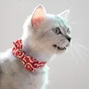 9 Colors Fashion Cat Collar Breakaway with Bell and Bow Tie Adjustable Safety Kitty Kitten Set Small Dog Collars size Blue