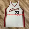 Zszyta koszulka koszykówki LeBron James 23 biały haft niestandardowy dowolny numer nazwy xs-5xl 6xl