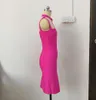 새로운 도착 여름 스타일 섹시한 컷 버튼 스트레치 탄성 붕대 드레스 유명인 디자이너 이브닝 파티 드레스 Vestidos 210323