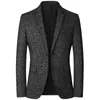 Męskie Garnitury Blazers Mężczyźni Marka Kurtka Moda Slim Casual Płaszcze Przystojne Masculino Business Kurtki Paski Topy