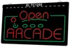 TC1255 Open Arcade Game Room Light Sign Dual Color 3D Gravure