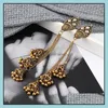 Charm Jewelry Style Aessories Female Retro Personality Lantern Chain Tassel Long Elegant Metal Ball Earrings Drop Delivery 2021 Jeswt