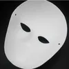 Masques complets d'Halloween Peints à la main Pulpe Plâtre Couvert de papier mâché Masque blanc Masques de mascarade blancs Masque de fête ordinaire ZZB8112