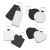 Keychains 10Pcs Leather Blank Sublimation Heat Transfer MDF Kit Jewelry Making Drop Smal22