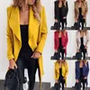 Autumn/winter Fashion Strap Lapel Coat Long Women Cashmere Thick Oversized Outwears Adjustable Waist 12645 210528