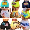 32 färger Leggings Nya Kvinnor Shorts Letter Printed Sexy Fashion Sports Shorts Mini Sexy Workout Kläder