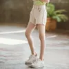 Tienermeisje korte broek met riem effen kleur culottes voor kinderen zomer kinderkleding 6 8 10 12 14 210527