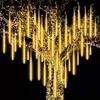 Strings 8 Tubes Meteor Douche Regen LED String Lights Street Slingers Kerstboom Decoratie voor Outdoor Year Fairy Garden