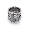 Lyxig designer för kvinna ring zirkonia engagemang titan stål kärlek bröllop ringar silver rosguld mode smycken gåvor kvinnor