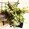 Dekorative Blumenkränze, künstliche Blumen, Olivenfrüchte, Weihnachtsdekoration für Hochzeit, Tisch, Garten, Party, Dekoration, gefälschte Pflanzen