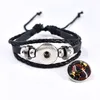 Luminous 12 Constellation Bracelet Mens Bracelets Fashion Leather Bangles Couple Jewelry for Woman Man Gifts