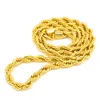 5mm/6mm corde chaîne collier hommes 18k or jaune rempli classique mâle clavicule bijoux 60cm de Long